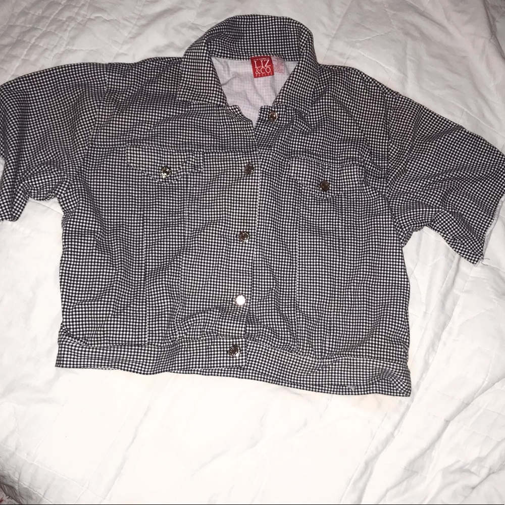 Plaid collared button up
